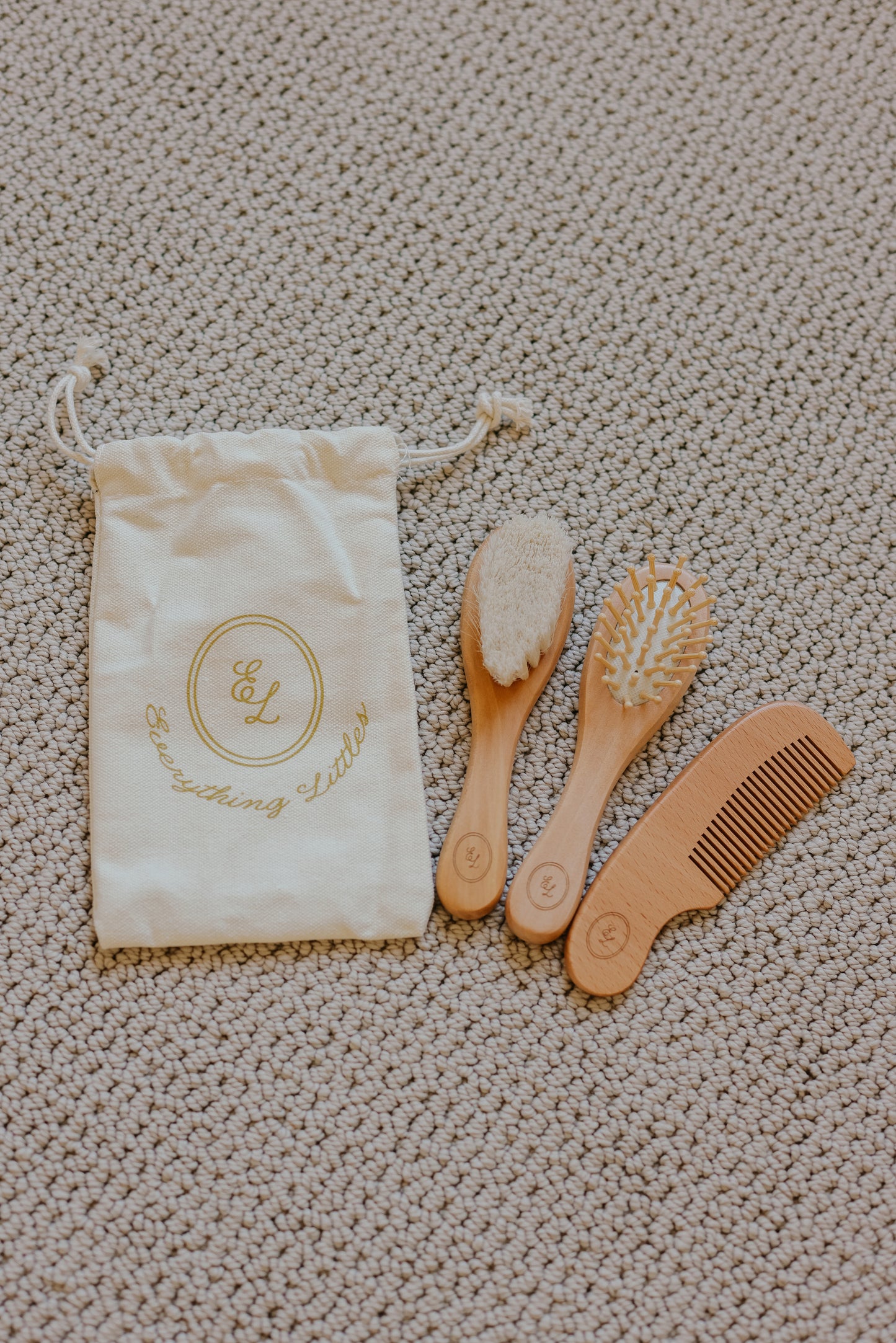 Wooden Brush Set - 3 Pack