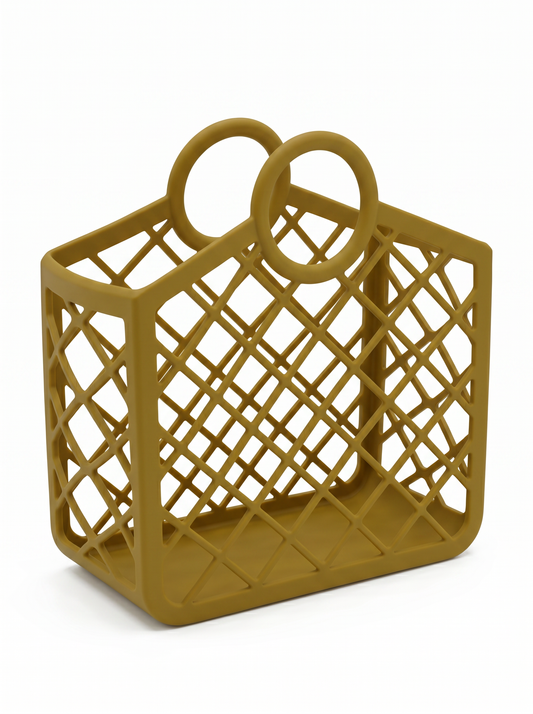 Everything Littles Caddie soft silicone baby toy in Gold
